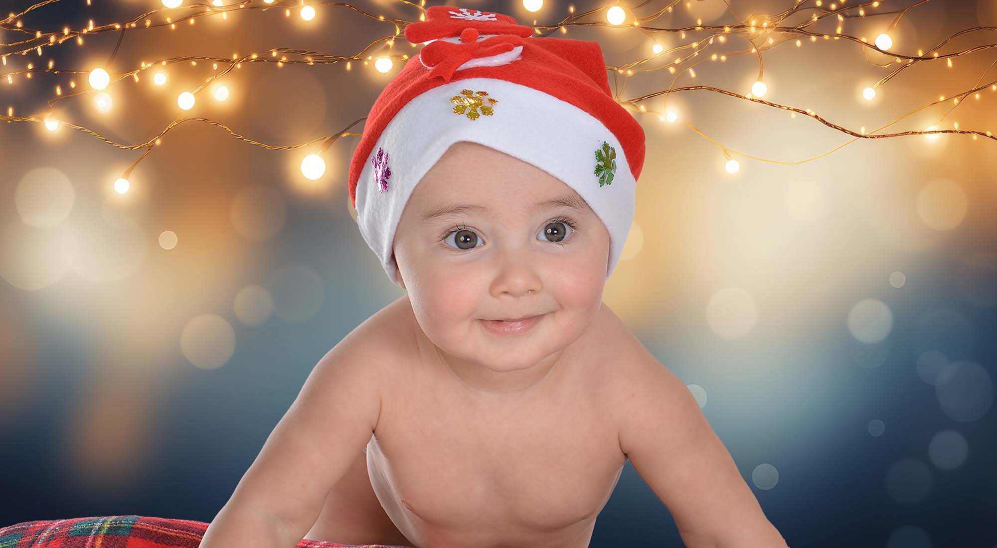 Beautiful Christmas Background with Garland. Illustration AI Gen